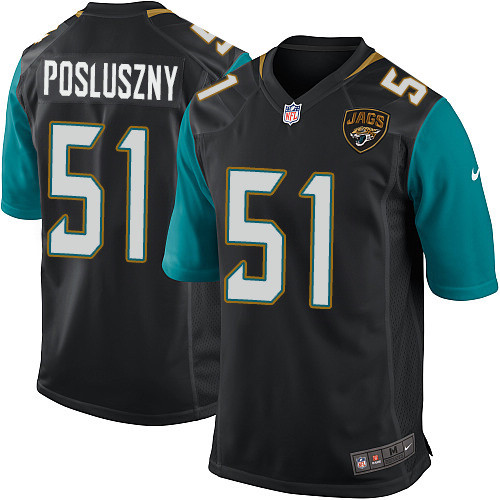 Men's Game Paul Posluszny Nike Jersey Black Alternate - #51 NFL Jacksonville Jaguars